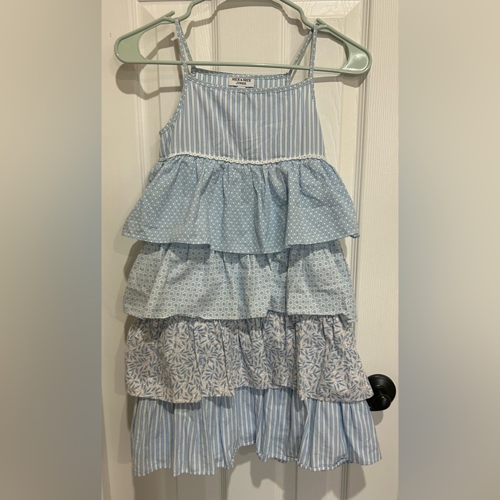 Neck & Neck Blue Tiered Dress kids 130-140 cm - Picture 2 of 5